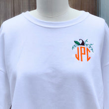 Load image into Gallery viewer, Fall Halloween Monogram Pumpkin Sweatshirt