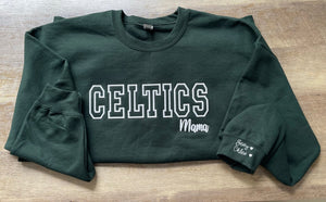 3D Celtics Crew Neck Pullover Sweatshirt