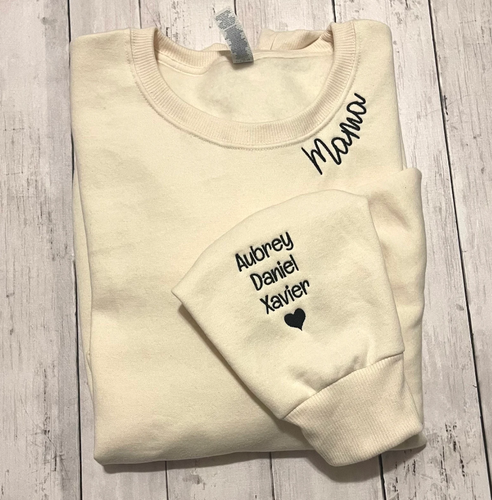 Mama Sweatshirt With Kids Names