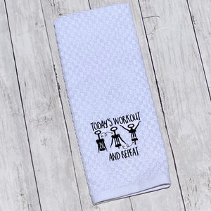 Today's Work Out- Funny Dish Towels