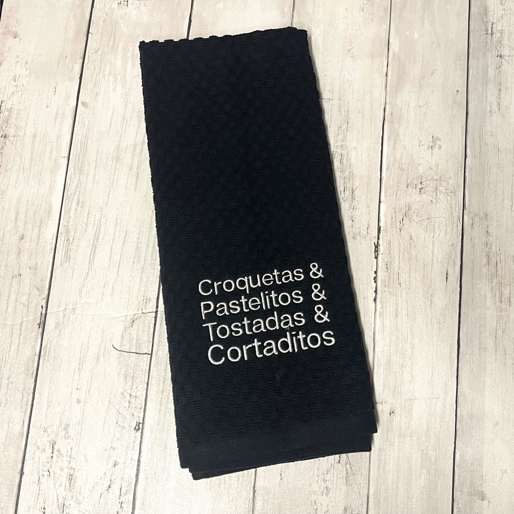 Croquetas & Pastelitos & Tostadas & Cortaditos - Funny Dish Towel